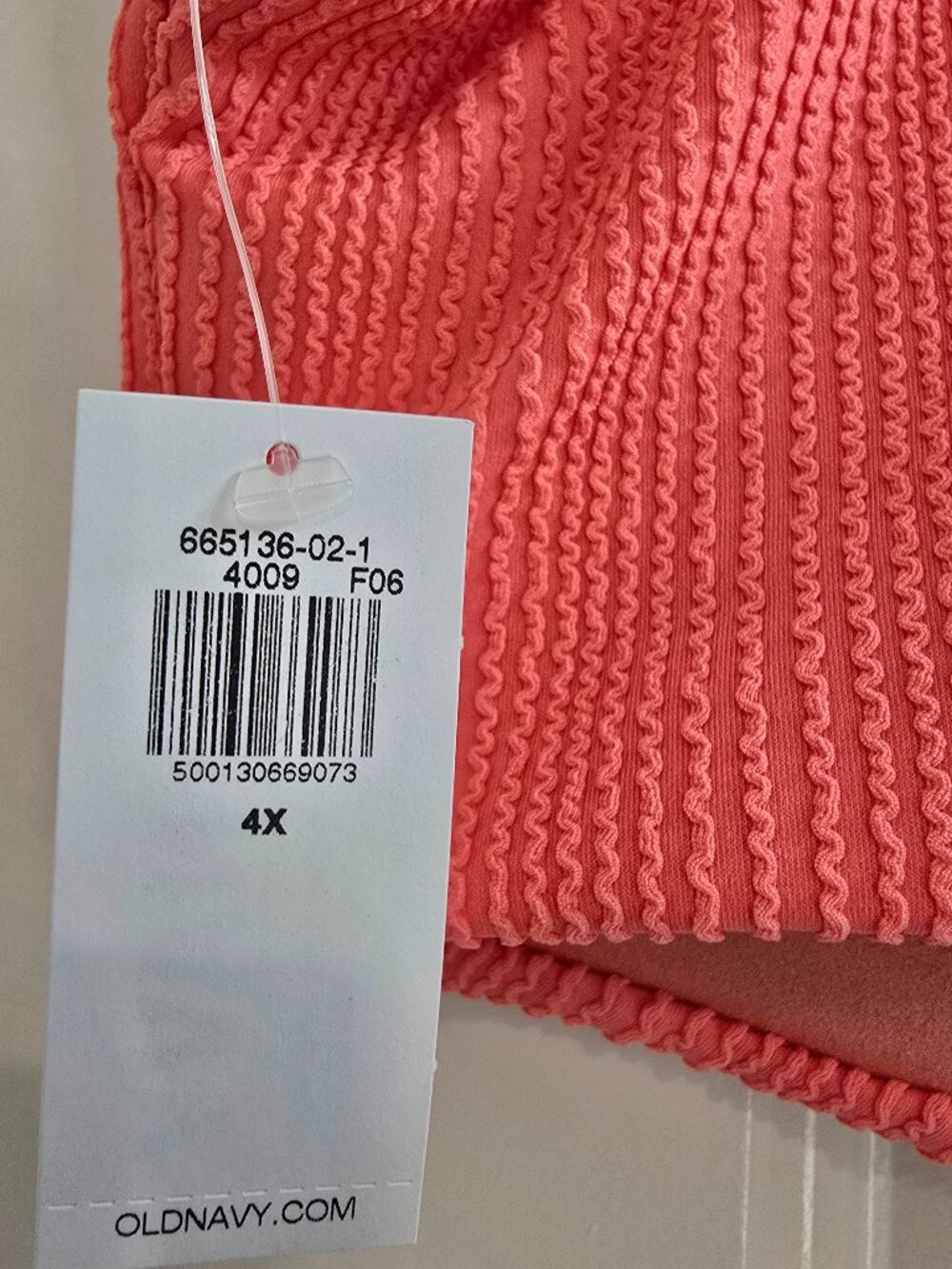 Old Navy Swim Bikini - Scoop Neck Top & High Waisted Bottoms - Coral Tropics NWT - Picture 5 of 11